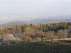 Blick von der Rosalia weit hinein nach Ungarn