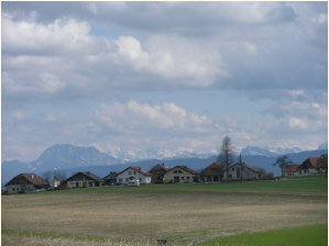 Grandioser Alpenblick vom Litzinger Forst aus