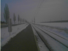 Strecke der Schnellbahnlinie S7 bei Haslau