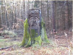 Werk eines unbekannten Schnitzers in der Nhe des Ammeringgipfels