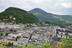 Blick vom Mnchsberg auf Kapuzinerberg und Gaisberg