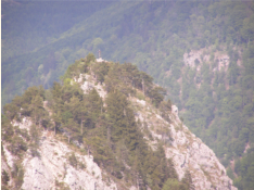 Gezoomter Blick vom Großen zum Kleinen Sonnstein