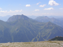 Geck und Eisenerzer Alpen in Groaufnahme vom Hochturm aus