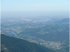 Blick vom Schoberstein ins Ennstal und Alpenvorland